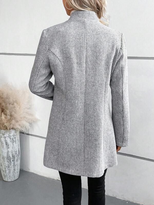 Mount Collarless Long Sleeve Outerwear