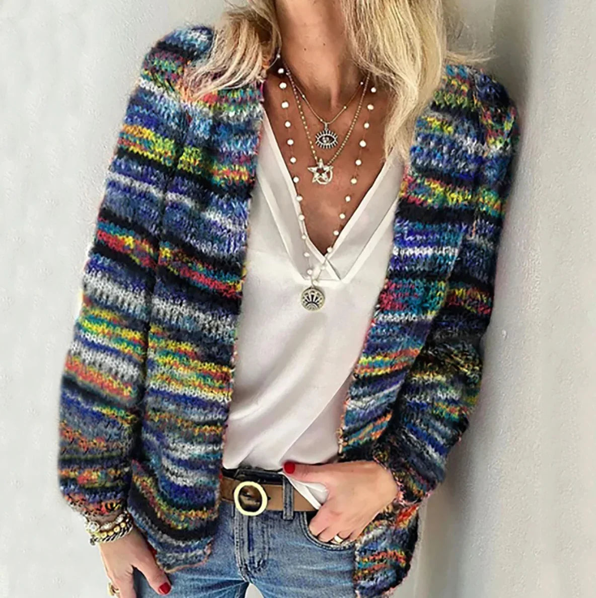 ColourPlay Striped Cardigan